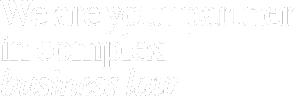 We are your partner in complex business law