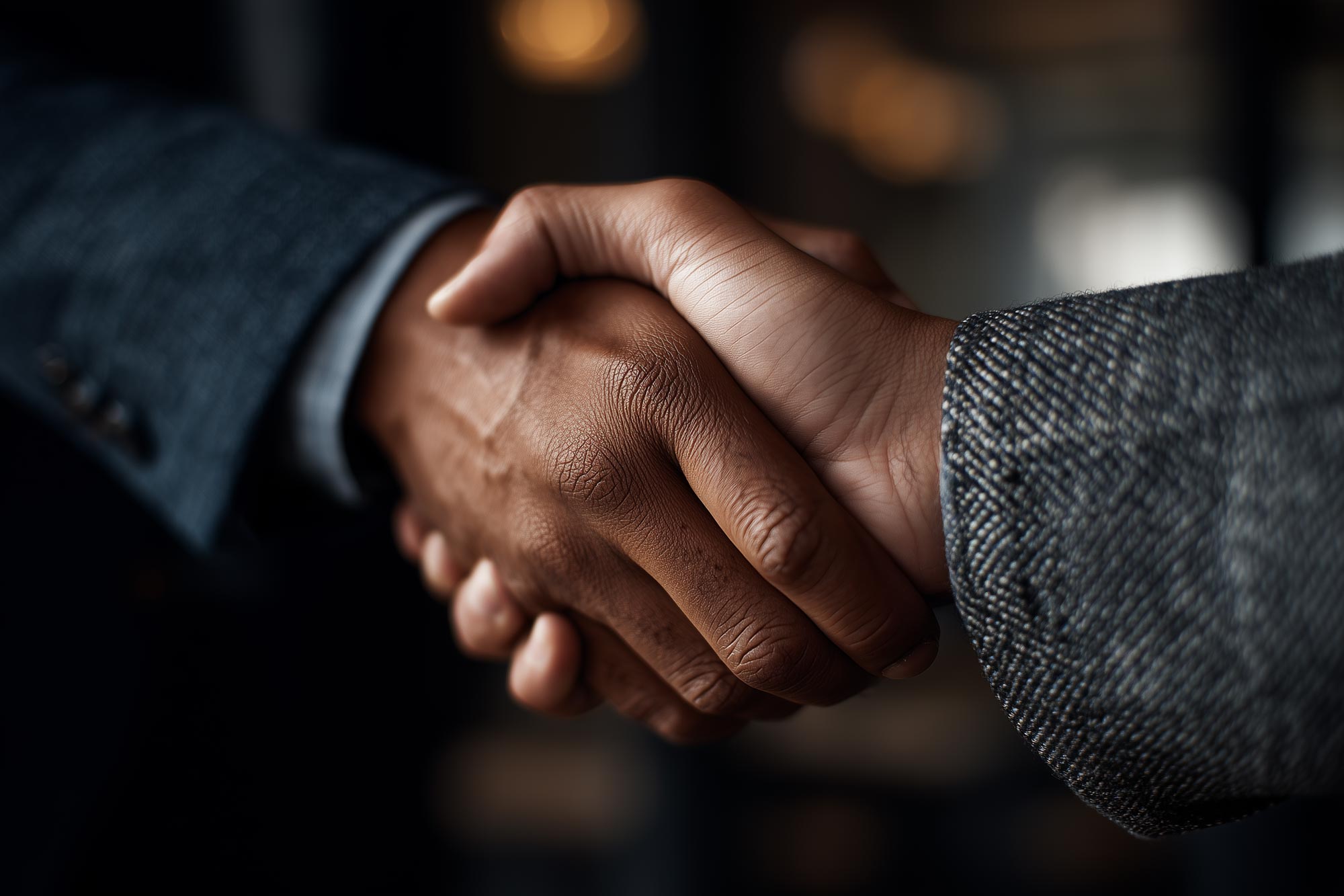 Två män som skakar händer